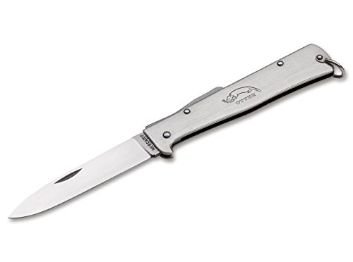 Otter Unisex - Erwachsene Mercator-Messer Edelstahl Clip Taschenmesser, Silber, 20,0 cm