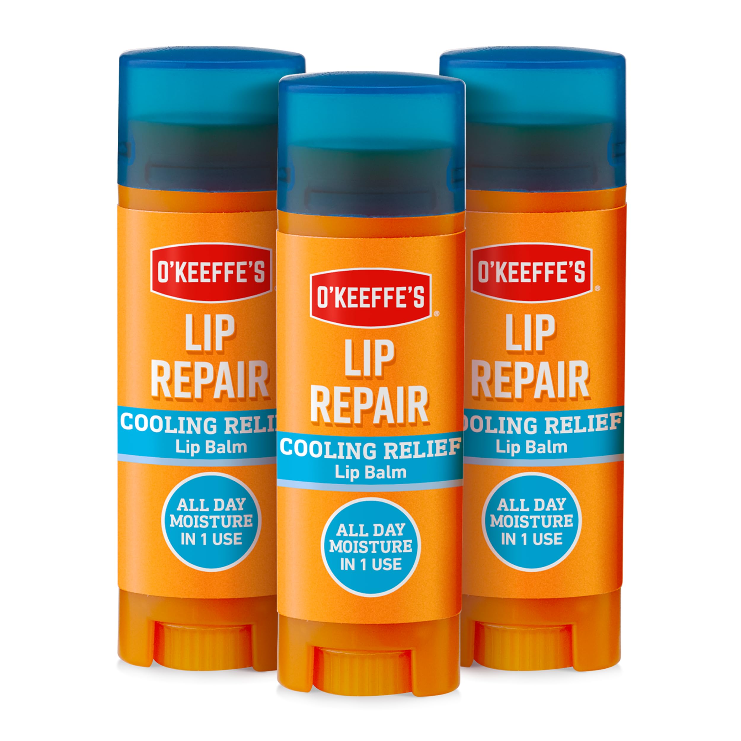 O'Keeffe's Lip Repair Cooling Relief Lippenbalsam 4,2 g, 3er Pack (3 x 4,2 g)