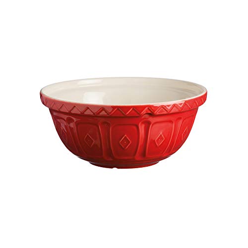 Mason Cash Red Mixing Bowl Rührschüssel, Steingut, Rot, 24 x 24 x 15 cm