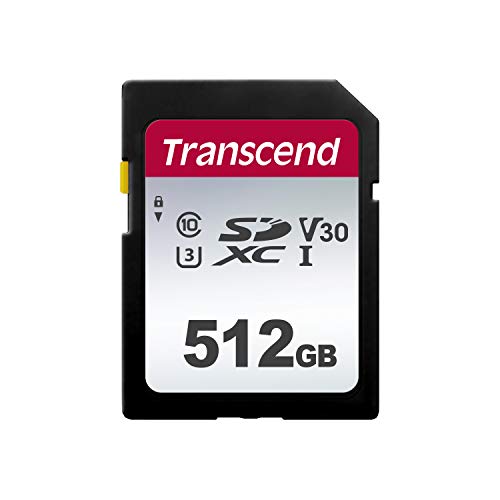 Transcend 512GB UHS-I U3 SD Speicherkarte, Umweltfreundliche Verpackung, TS512GSDC300S-E / bis zu 95 MBs lesen und 40 MBs schreiben