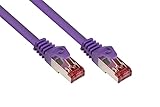 Good Connections Cat. 6 Ethernet LAN Patchkabel mit Rastnasenschutz RNS, S/FTP, PiMF, PVC, 250Mhz, Gigabit-fähig (10/100/1000-Base-T Ethernet Netzwerke), für Patchfelder, Patchpanels, Switch, Router, Modems, violett, 25m