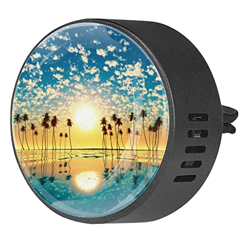 Sea Horizon Sonnenuntergang, 2 Stück, benutzerdefinierte Auto-Aromatherapie, Lufterfrischer, Diffusor, Auto, Diffusor, Lüftungsschlitz, für Auto, Büro, Küche