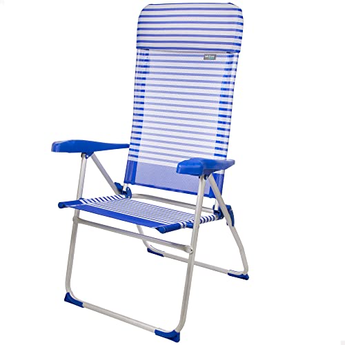 Aktive Strandstuhl aus Aluminium 67 x 64 x 118 cm blau