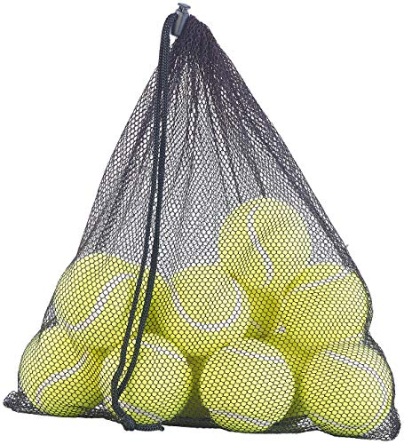 Speeron Tennis-Bälle: 12er-Set Tennisbälle für Fortgeschrittene, 65 mm Ø, gelb, Tragenetz (Anfängerball für Tennis, Trainerbälle, Spielzeug außen)