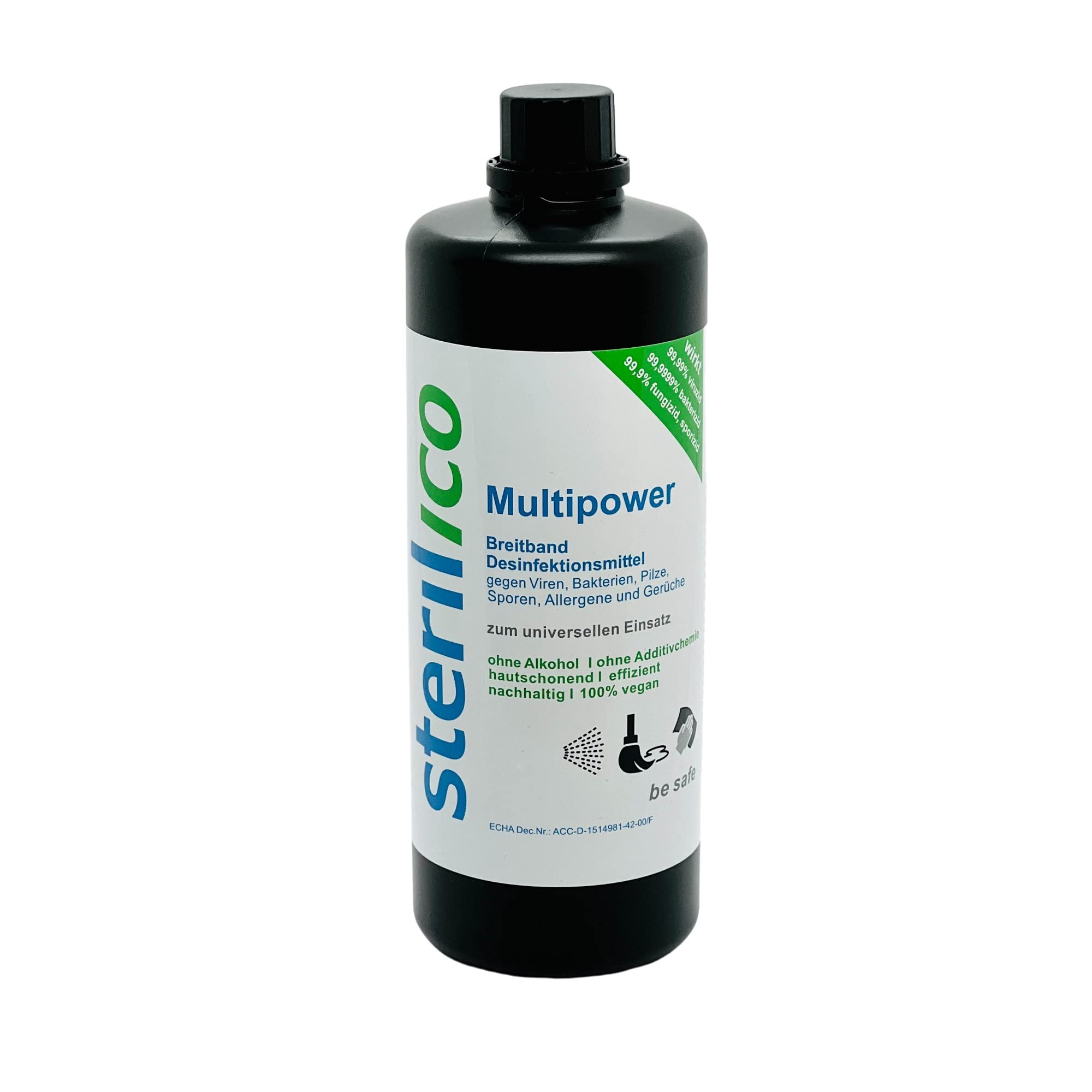sterilico – Multipower – Desinfektionsmittel zum universellen Einsatz in Haushalt, Gewerbe und Industrie (1000ml)