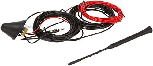 Hama Auto Antenne für DAB/DAB+, AM/FM (flexible Dachantenne für Digitalradio Empfang im Autoradio, Band III, L-Band, SMB (f)-Stecker, elektronisch verstärkt, aktiv, 12 V, Kfz Autoantenne) schwarz