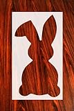 Wiederverwendbare stabile Schablone – Osterhase – 21,6 x 27,9 cm geschnittene Schablone für Kunst und Handwerk, Scrapbooking, Airbrush-Malerei, Zeichnen