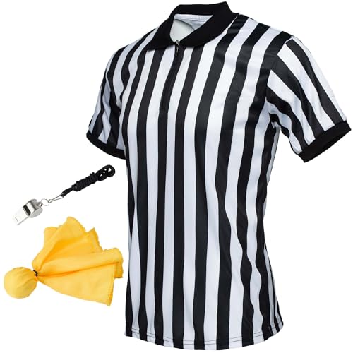 Murray Sporting Goods Schiedsrichter-Shirt-Set, Schiedsrichter-Shirt, Flagge und Pfeife, perfektes Halloween-Kostüm (klein)