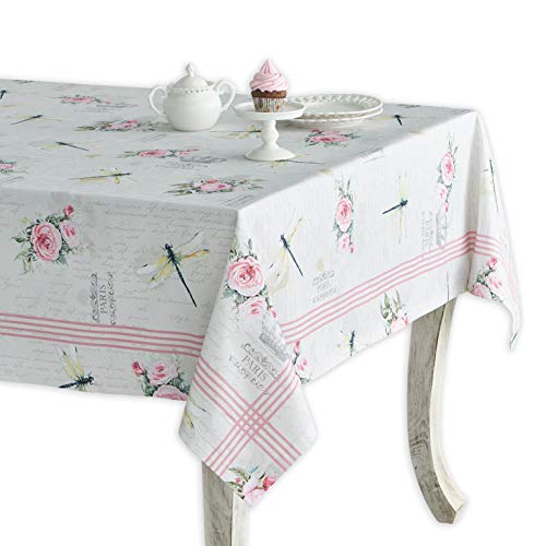 Maison d' Hermine Champ De Mars 100% Baumwolle Tischdecke für Küche | Abendessen | Tischplatte | Dekoration Parteien | Hochzeiten | Frühling/ Sommer (Rechteck, 160 cm x 220 cm)