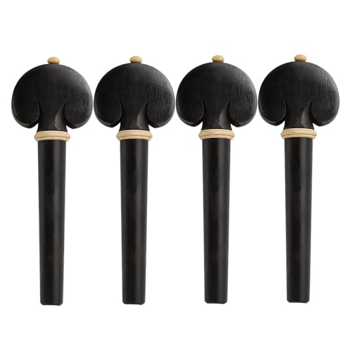 4 Pcs Universal Cello Replacement Tuning Pegs Wood Ebony Cello Pegs Cello Parts Accessories Fittings Smooth Operation Cello Parts Accessories Durable Pegs String Instrument Parts