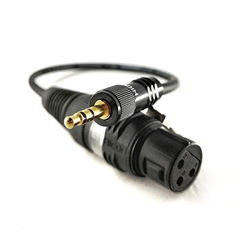 Mikrofonadapter 3m Kabel 3,5 mm Klinke auf XLR weiblich für DSLR Kameras vergoldete Stecker | SC-AK600-MF-0300 (male <> female)