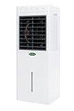BE COOL Luftkühler, 4 in 1 Verdunstungskühler, Luftbefeuchter, Ventilator, Insektenvertreiber, Schwenkfunktion, Luftreiniger mit Ionisator, 3 Stufen, 9.3 Liter Wassertank, Weiß/Grau