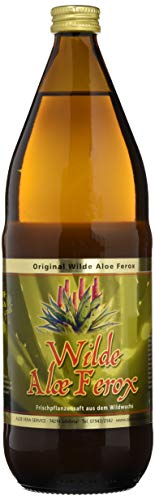 Aloe Vera Gold Ferox Trinkgel wildwuchs mit Fruchtfleisch, 1000 ml