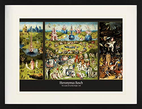 1art1 Hieronymus Bosch - Der Garten Der Lüste, 1500 Gerahmtes Poster Für Fans Und Sammler 80 x 60 cm