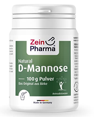 ZeinPharma D-Mannose Pulver (2 Monate Vorrat) dietätische Behandlung gegen Blasenentzündung Hergestellt in Deutschland, 100 g