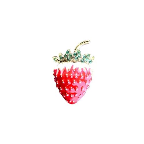 Niedliche Erdbeer-Brosche, personalisierte Anti-Exposition-Schnalle, kleine duftende Kragennadel, modisches Accessoire für Hut, Kleidung, Rucksack