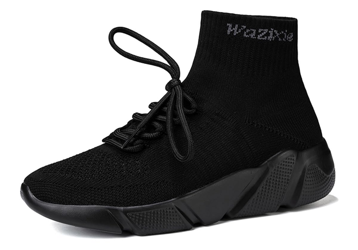 NEWQSING Unisex Mode Schnüren auf Hohem Schnitt Walking Trainer Komfort Paar Loafer Schuhe Stricken Fitness-Studio Lauf Turnschuhe