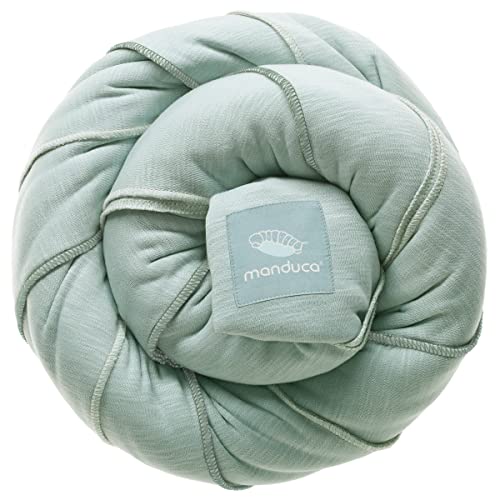 manduca Sling Tragetuch > Mint < Elastisches Babytragetuch mit GOTS Zertifikat, Biobaumwolle, ohne Elastan, für Neugeborene ab Geburt (mint-grün, 5,10m x 0,60m)