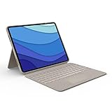 Logitech Combo Touch Tastatur-Case für iPad Pro 12,9 Zoll (5. und 6. Generation 2021, 2022) Abnehmbare mit, Stellhalterung, überall klickbarem, Smart Connector, Deutsches QWERTZ-Layout - Sandfarbe