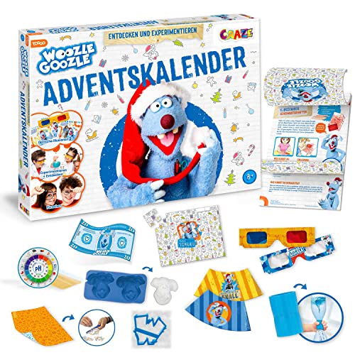 CRAZE Adventskalender WOOZLE GOOZLE 2021 Kinder Experimente für Kinder ab 8 mit Figuren Spielzeug Weihnachtskalender Geschenke für Mädchen & Jungen 24683