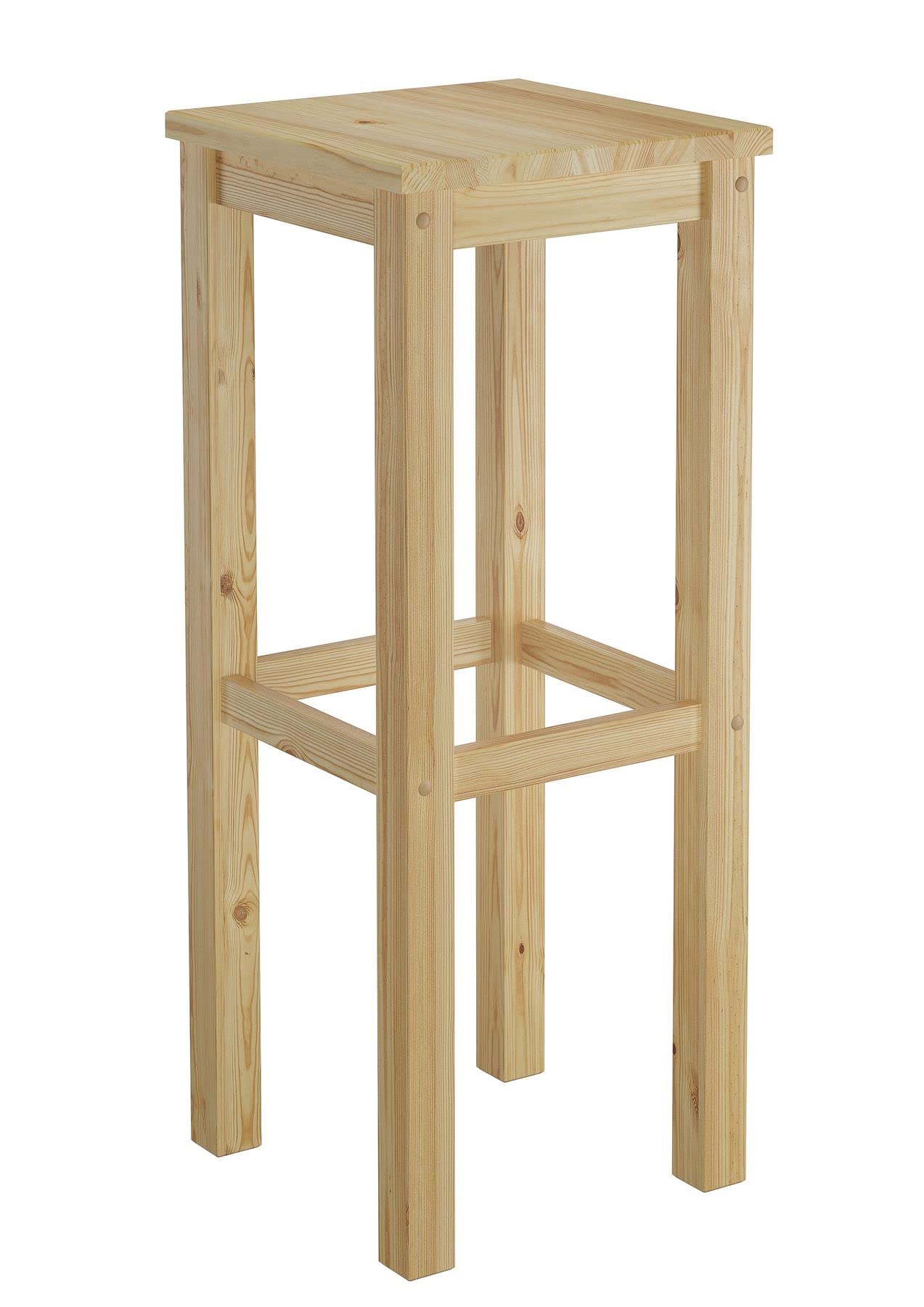Erst-Holz Barhocker Kiefer Massivholz Tresenhocker wählbar in 60cm oder 80cm 90.71-44-45, Länge:80 cm