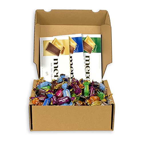 Genussleben Box mit 1000g Merci Petis, merci Together und merci Tafelschokolade zufälliger Mix, Großpackung