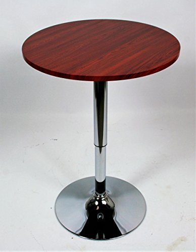 Bistro Tisch Holz runde Holzplatte höhenverstellbar 84-104 cm -Stuttgart