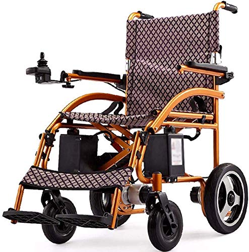 GAXQFEI Elektro-Rollstuhl, faltbar und Licht Rollstuhl intelligente automatische Elektro-Rollstuhl Sitzbreite 46cm, Belastbarkeit, 2,2