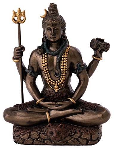8,3 cm Lord Shiva in Lotus-Pose – Hindu Gott und Zerstörer des Bösen