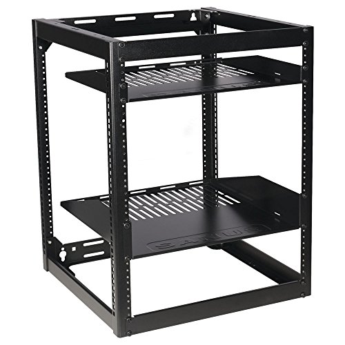 Sanus CFR1615-B1 Component Series 15U stapelbares Skelett-Rack (66 cm) schwarz