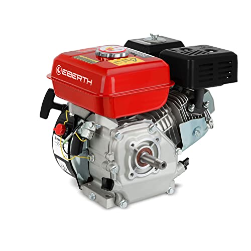 EBERTH 5,5 PS 4,1 kW Benzinmotor Standmotor (Ø19,05mm Welle mit Außengewinde, Ölmangelsicherung, 163ccm Hubraum, 1 Zylinder, 4-Takt, luftgekühlt, Seilzugstart)