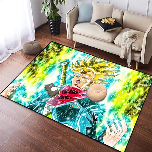 ZENCIX Anime-Teppich, rutschfest, weich, verdickt, Verriegelungskante, groß, 3D-Druck, Cartoon-Matten, Teppich für Schlafzimmer, Wohnzimmer, 120 x 180 cm, 13