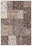 Hanse Home Teppich Kirie – Patchwork Kurzflor Modern Vintage Design Teppiche für Esszimmer, Wohnzimmer, Kinderzimmer, Flur, Schlafzimmer, Küche Taupe 160x230cm, 105448-160x230
