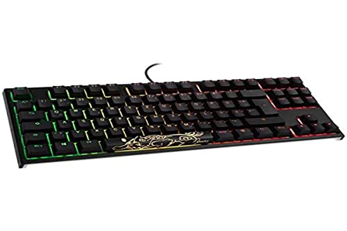 Ducky ONE 2 TKL PBT Gaming Tastatur, MX-Silent-Red, RGB LED - schwarz