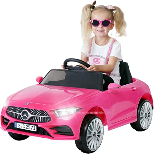 Actionbikes Motors Kinder Elektroauto Mercedes Benz CLS 350 - Lizenziert - Rc 2,4 Ghz Fernbedienung - Led - Soundmodul - Elektro Auto für Kinder ab 3 Jahre - Kinderauto Spielzeug (CLS 350 Pink)