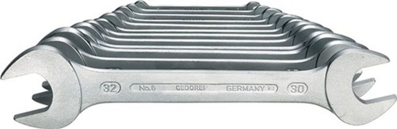 Gedore Doppelmaulschlüsselsatz (10-teilig SW6-32 mm / CV-Stahl verchromt) - 6077620