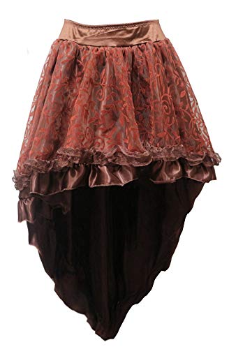 r-dessous Damen Rock schwarz Burleske Victorian Gothic Steampunk Skirt Corsage Chiffon ÃœbergröÃŸen Vintage Groesse: L/XL
