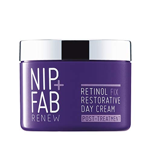 Nip + Fab Retinol Fix Restorative Tagescreme Post-Treatment Retinol Gesichtscreme mit Hyaluronsäure und Panthenol und Bisabolol, Anti-Aging Daytime Gesichtspflege 50ml