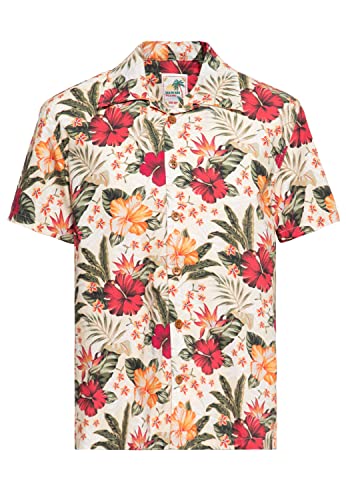 King Kerosin Herren Hemd | Hawaiian Shirt | Shirt | Kurzarm | Hawaiihemd | Kurzarm-Hemd