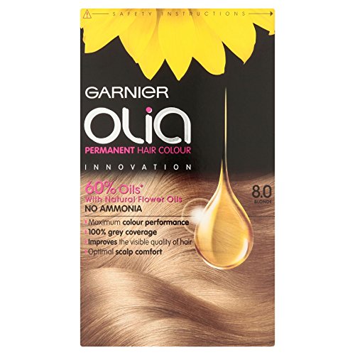 3 x Garnier Olia Permanent Hair Colour 8.0 Blonde