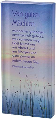 Butzon & Bercker Glasquader Von Guten Mächten Friedrich Bonhoeffer Wanddekoration 13 cm