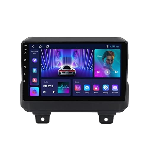 9 Zoll Touchscreen Autoradio Für Jeep Wrangler 2018-2019 Mit Wireless Carplay Android Auto, Android 12 Autoradio Mit RDS DSP GPS Navigation WiFi HiFi + Rückfahrkamera (Size : M400S - 8 Core 4+64G 4G+