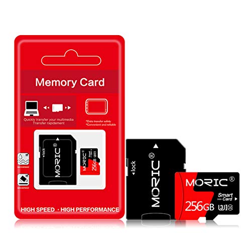 Micro-SDHC-Speicherkarte (256 GB, Klasse 10, mit Adapter für mobile Geräte, Tablet, Drohne und Full-HD-Videoaufnahmen, 80 MB/s UHS-I, C10, U1)