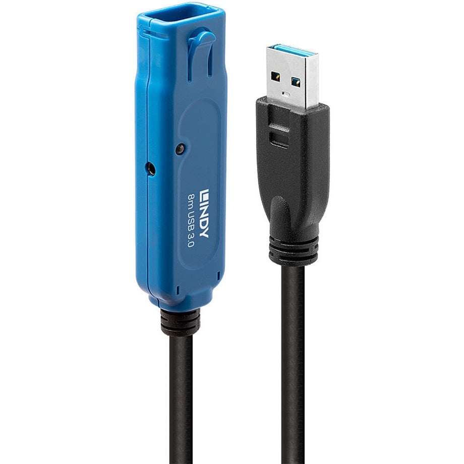 LINDY USB 2.0 Anschlusskabel 8 m Schwarz