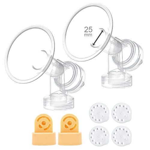 One-Piece Breastshield w/ Valve and Membrane for Medela Breast Pumps (2 Set)
