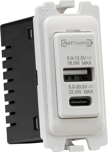 Duales USB-A+C-Modul, 20 V Gleichstrom, 1,1 A [22 W Schnellladung]