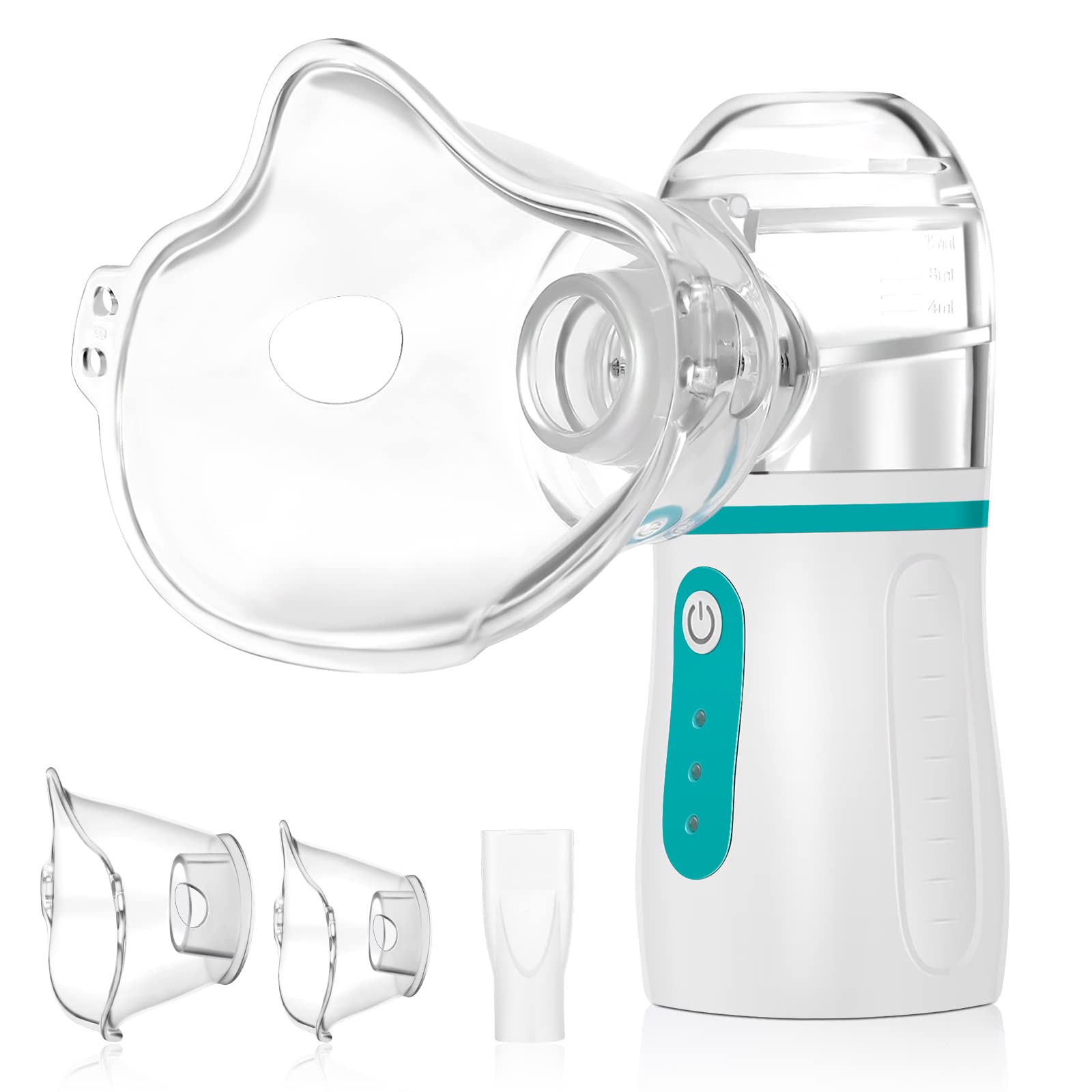 Inhalationsgerät für Erwachsene und Kinder - ABIYI Inhalator Baby Tragbarer Stiller Vernebler, Ultraschall Einfaches Inhaliergerät mit Selbstreinigungsfunktion für Erkrankungen der Atemwege Wirksam