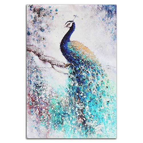 Aihifly Home Dekorative Gemälde Peacock HD Unframed Leinwanddruck Peacock Art Paintings Bild Wand Home Decor Wohnzimmerdekoration