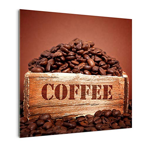 DekoGlas Küchenrückwand 'Kaffeebohnenkiste' in div. Größen, Glas-Rückwand, Wandpaneele, Spritzschutz & Fliesenspiegel