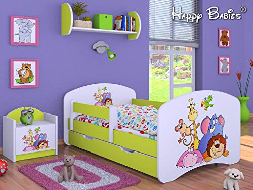 3-teiliges Set Jugendzimmer Kindermöbel Zimmermöbel 160 x80 (SAFARI lemon)